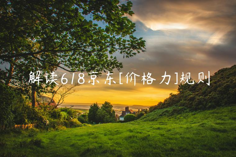 解讀618京東[價(jià)格力]規(guī)則